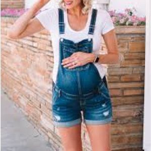 Motherhood Maternity shorts overalls. Brand is Indigo blue. In great condition.